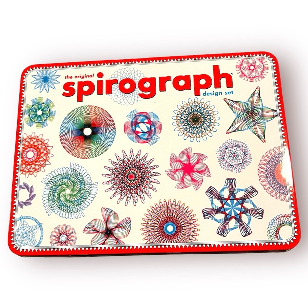 The Original Spirograph Design Set In Tin Travel Case With Guide And Design Pad